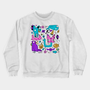 Creature Collage Crewneck Sweatshirt